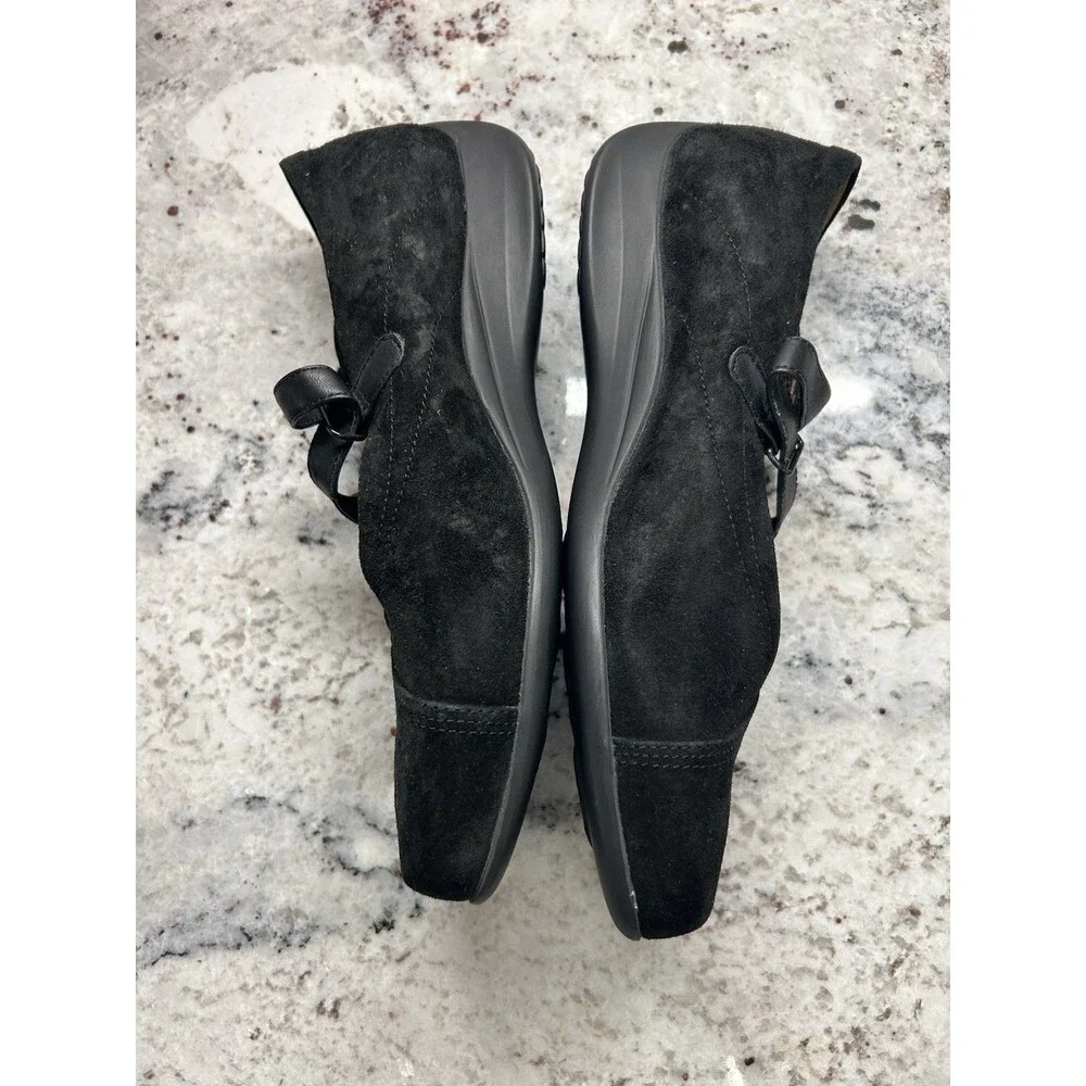 Wolky 42 Black Passion Mary Jane Goat Suede Leather US 11.5 Walking Shoe Comfort